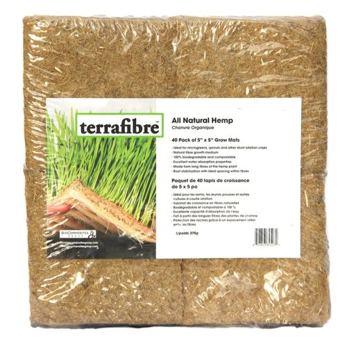  TerrafibreTM grow mats 5 inch X 5 inch